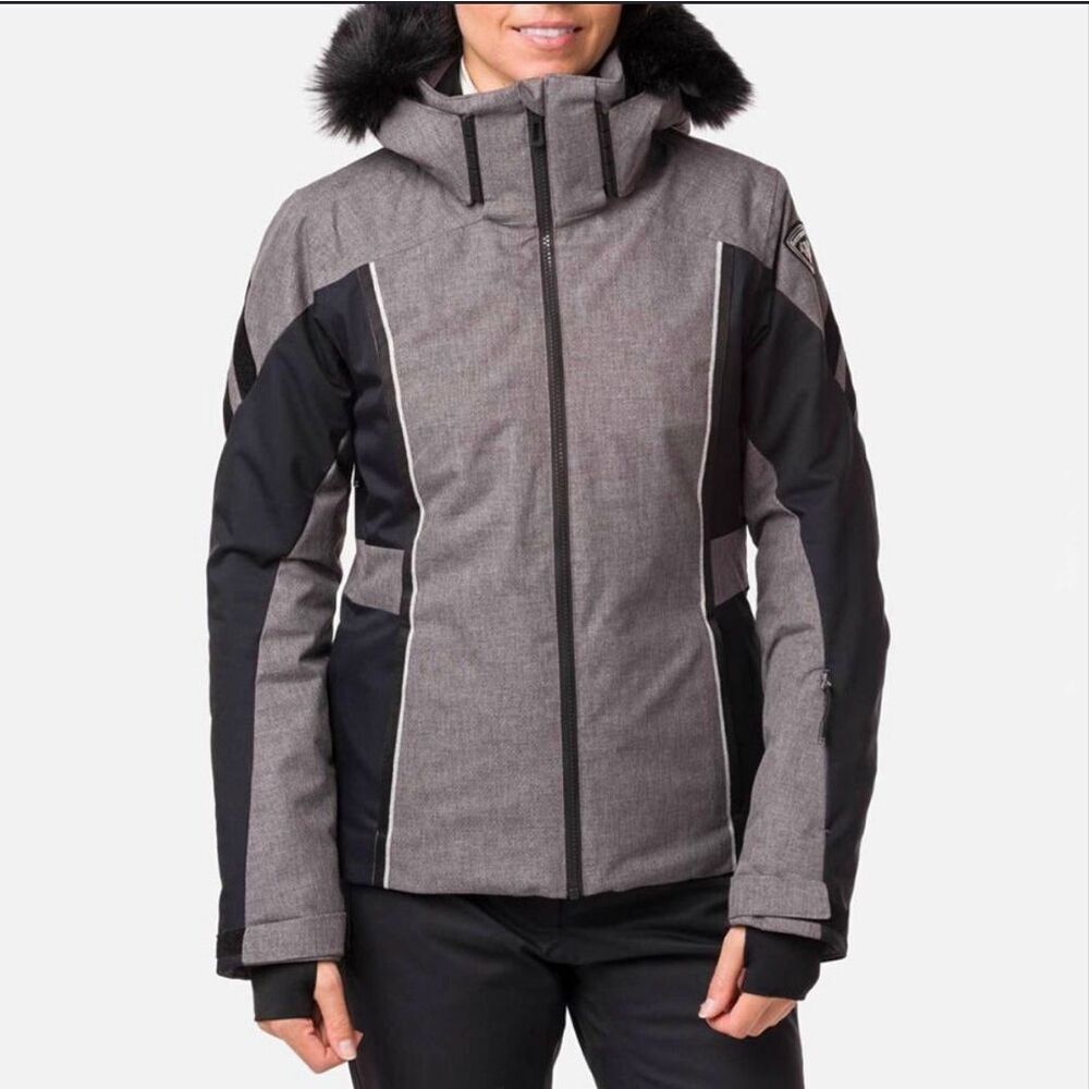 Rossignol grey heather waterproof winter ski jacket size small